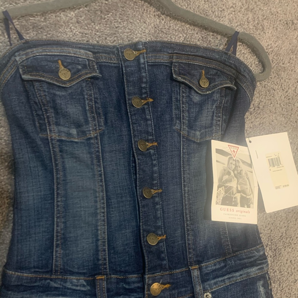 Guess Button up Denim jumpsuit.